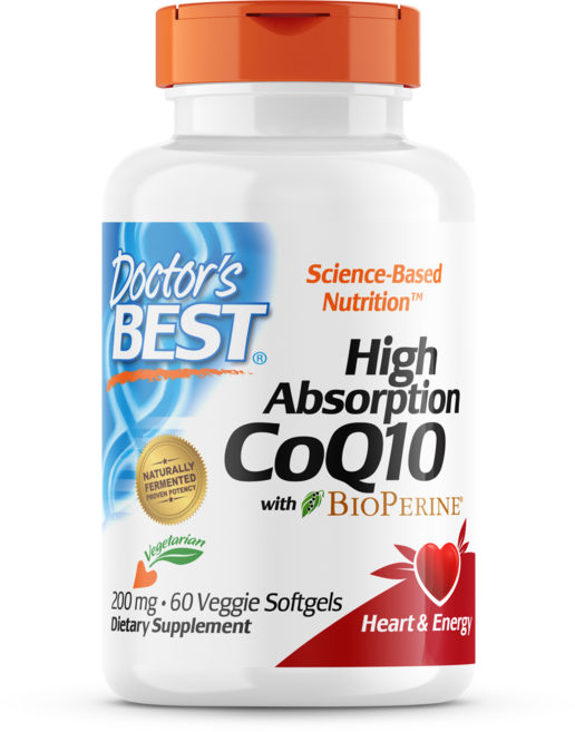 Doctor's BEST 高吸收 CoQ10 200毫克 素食軟膠囊 無麩質, 60錠, 1個