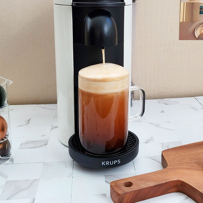 투명 버츄오 네스프레소컵 내열 유리 머그컵 500ml, 1개