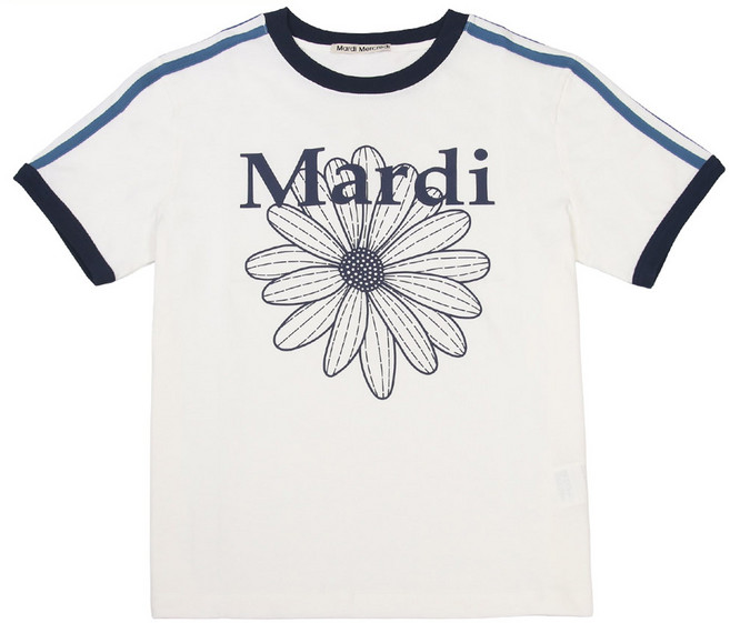 Mardi Mercredi 雛菊美式風格修身短袖T恤