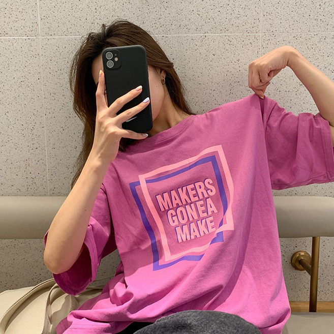 로지 메이크 여성반팔티셔츠