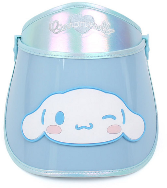 시나모롤 빅페이스 와펜 자수 각도조절 썬캡 햇빛에서 보호