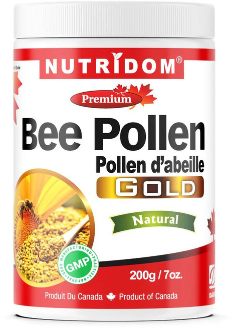캐나다 뉴트리돔 프리미엄 골드 비폴렌 꿀벌화분 골드 비폴렌 Bee Pollen GOLD 200g, 1개