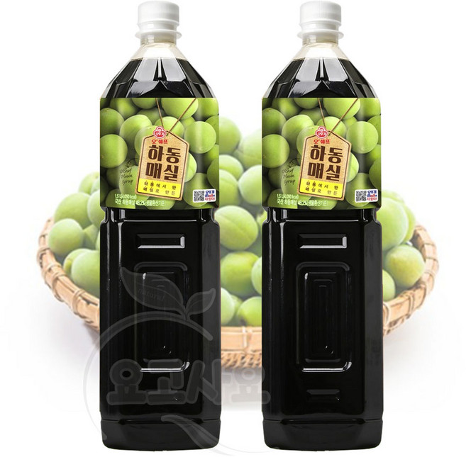 오뚜기 오쉐프 하동매실 1.5L 매실농축액, 2개