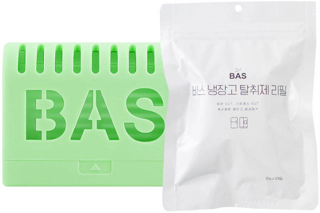 BAS 바스 냉장고 탈취제 김치 냉장고냄새제거 김장 실리콘 케이스 바스, 리필 1개 (3개입)