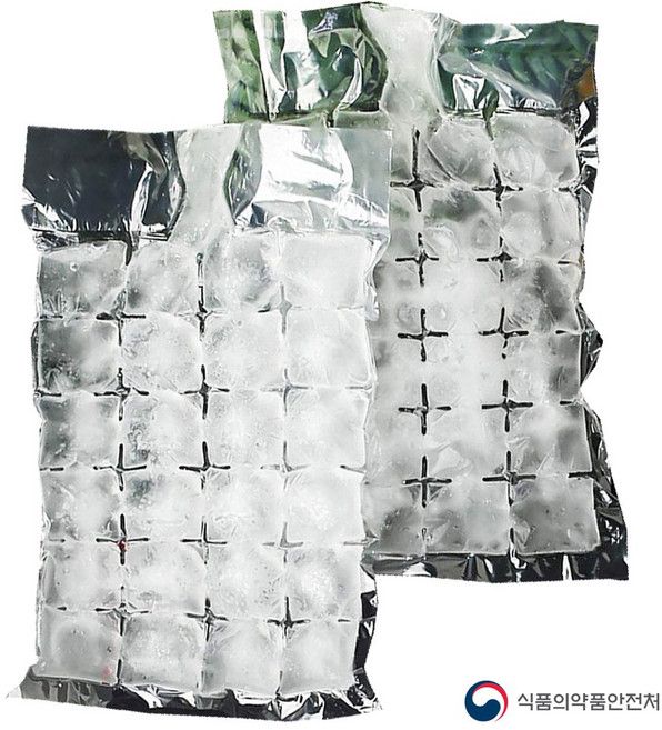 [라라테크] 식약처인증 일회용 얼음틀 10p 뜯어쓰는 얼음비닐 아이스 트레이 캠핑 여행용, 투명