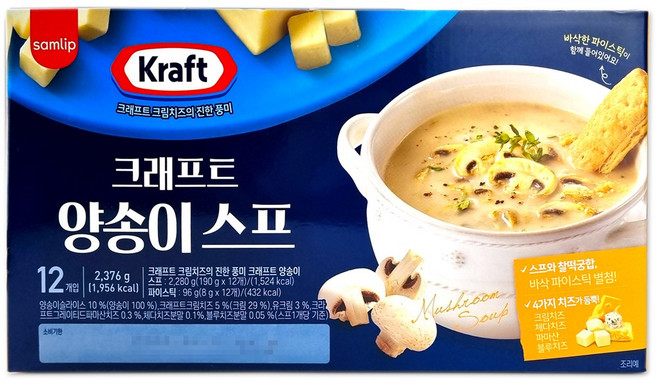 코스트코 크래프트 치즈 양송이 스프 파이 스틱 포함, 2.28kg, 1개