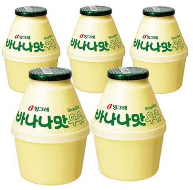 빙그레 바나나맛 우유, 바나나우유, 5개, 240ml