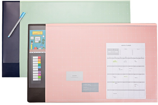 토비 책상매트 마우스패드 데스크매트 와이드데이 2_colors, 와이드데이(핑크+그레이)