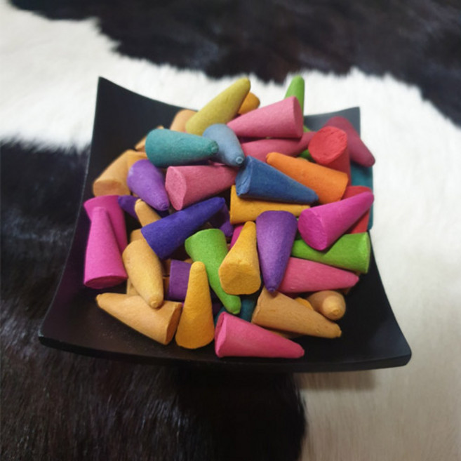 타이아로마 64종 인센스 콘향 100개 천연아로마향초, butterflypea