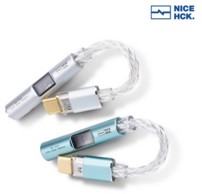 Nicehck NK1 MAX 32BIT/384KHZ 꼬다리 DAC 헤드폰 이어폰 증폭기 - 박스불량, Pale Silver