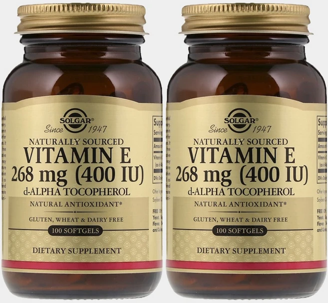 솔가 비타민 E 400IU D-알파 토코페롤 소프트젤, 100정, 2개 - 쿠팡