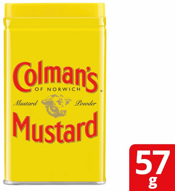 영국 콜만 Colman's Mustard Tin Powder 머스타드 파우더 캔, 57g, 1개
