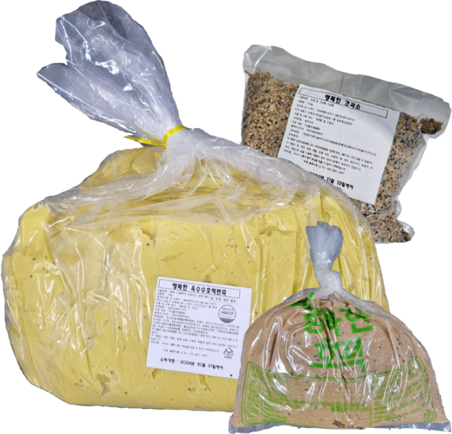 행복한 옥수수호떡반죽(10kg)+호떡소(1.2kg)+견과소(2.5kg) 세트