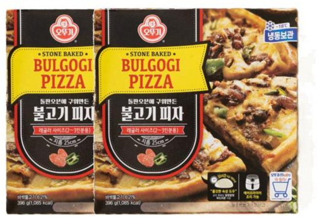 오뚜기 불고기 피자_냉동 396g 2개, 6세트