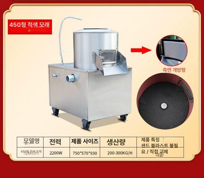 감자깎는기계 감자 깎는기계 탈피기 업소용, 1개, 350 스틸망 내부코어 구리코어