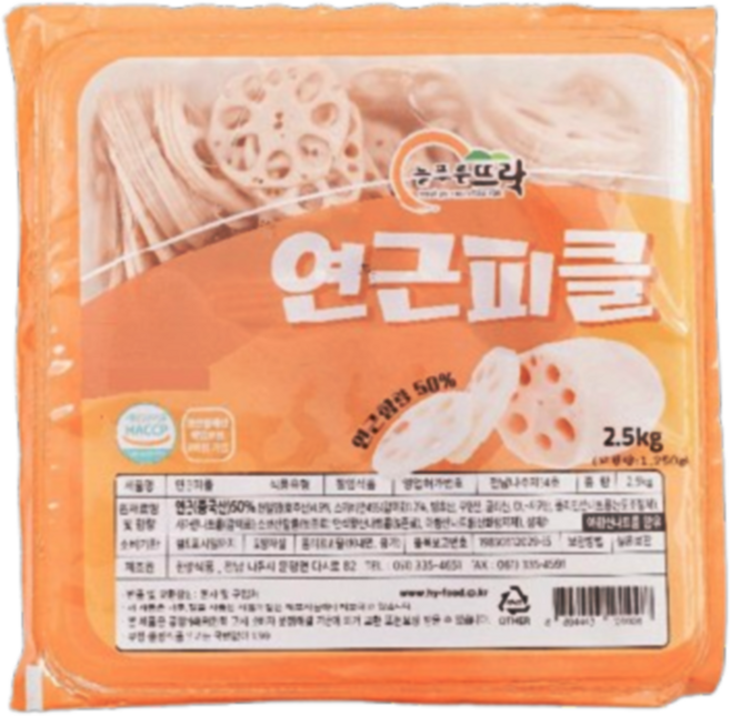 늘푸른뜨락연근피클 2.5KG한양식품, 16개, 2.5kg