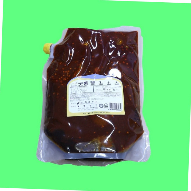 굿통 땡초 소스 2kg 대용량 업소용 매운맛 양념 매운소스 매운양념, 1