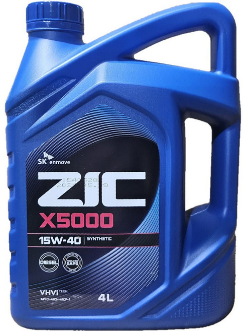 지크 X5000 15W40 4L 디젤 엔진오일, 1개