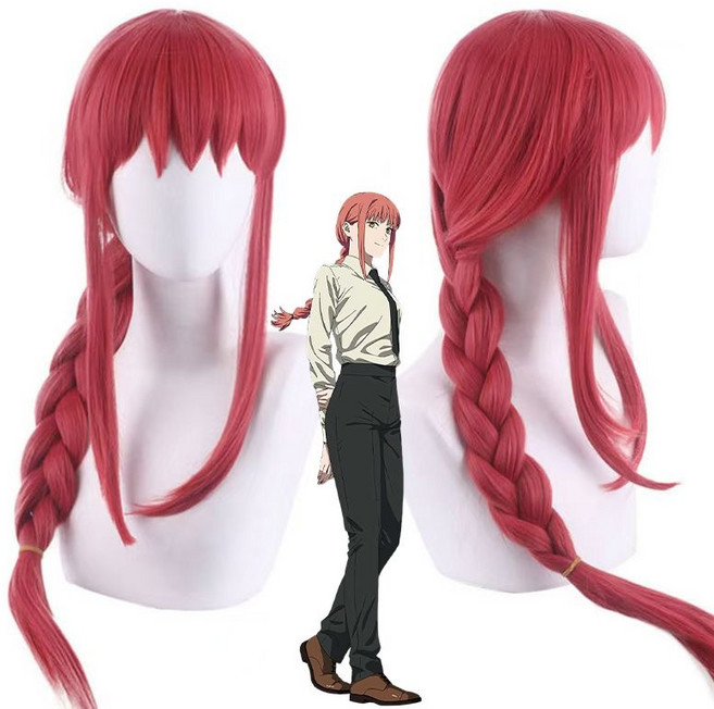 체인소맨 마키마 스프레 가발, 1개, 사진색