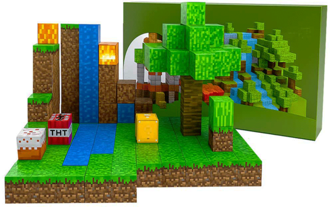 마크 게임 랜덤세트 자석블럭 마그네틱 장난감 큐브 블럭 교구 피규어 세트, 1세트, 128피스 랜덤