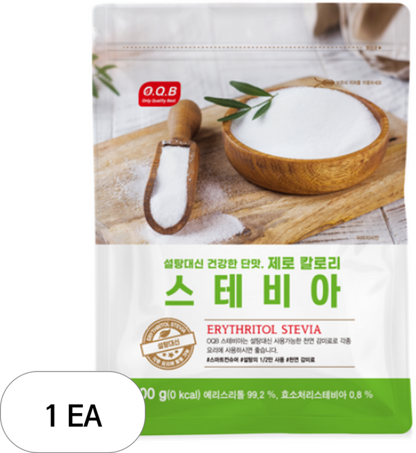 OQB 스테비아 설탕, 300g, 1개