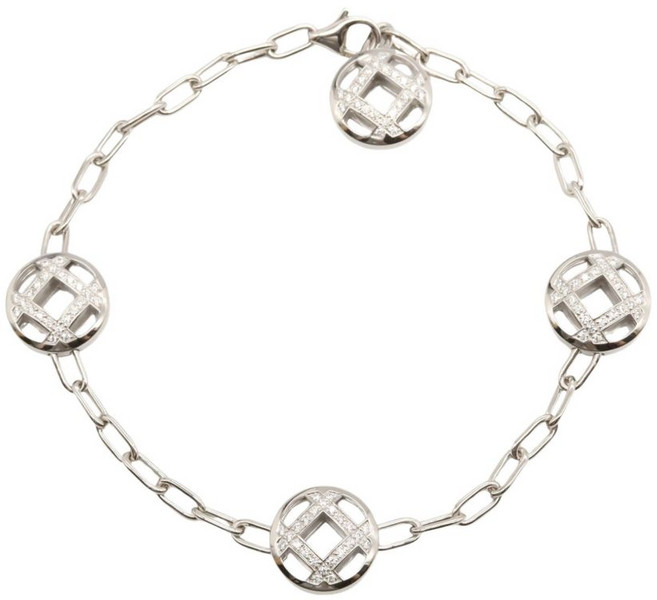 까르띠에 중고 2010 파샤 그리드 18K 화이트 골드 브레이슬릿