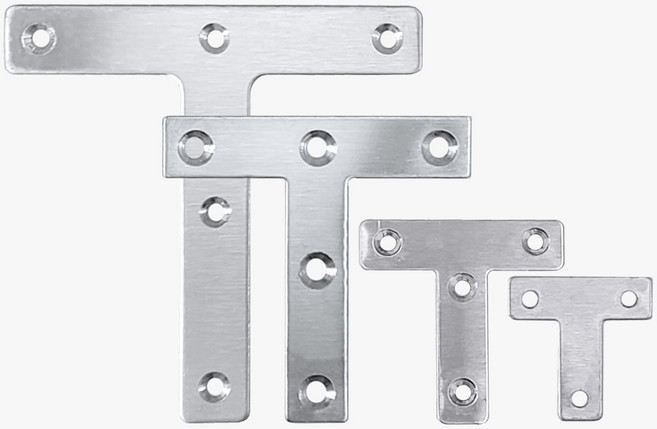 KB 4383 스텐 T자평철 연결대 연결고리 앵글조립 스틸평철 S M L, 스텐T자평철(L), 1개