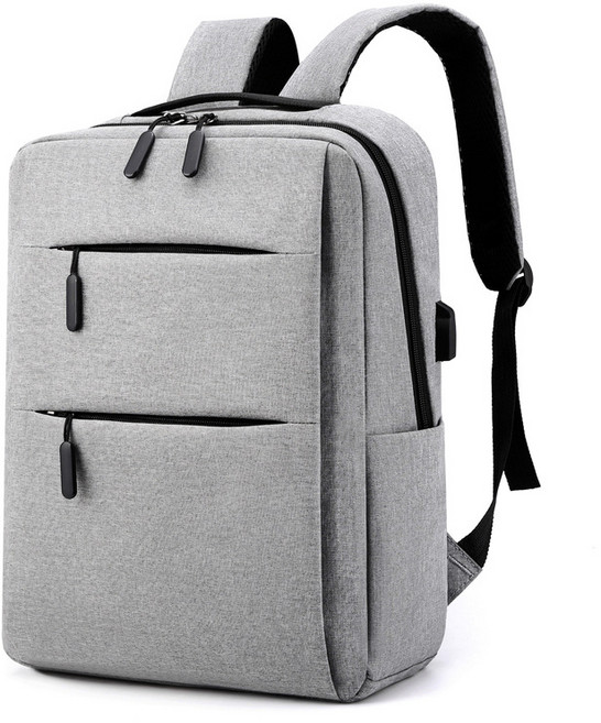 비상루트 확장형 출퇴근 노트북 수납 백팩 비지니스 직장인 대학생 프리미엄 USB충전포트 슬림 백팩, 그레이