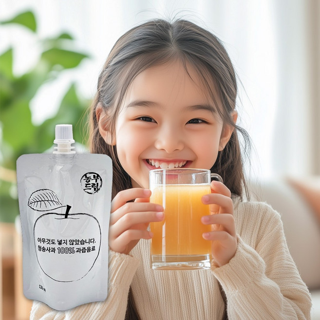 산의선물 청송 사과즙 무첨가 100% 주스, 30개, 120ml