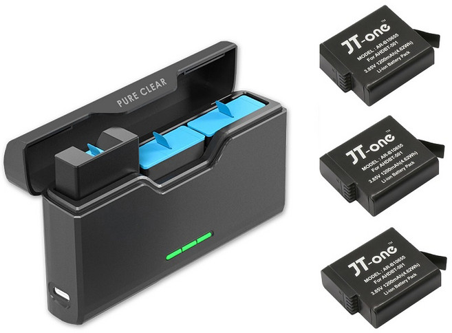 퓨어클리어 고프로 히어로5 고프로5 HERO5 배터리 전용 3구 충전기 1개+호환배터리 3개, 고프로 3구 충전기+호환배터리 3개, 1개