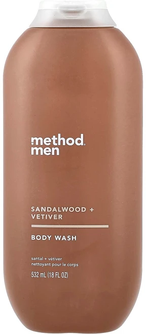 메소드 맨 바디워시 샌달우드 + 베티버 향 532ml (18 fl oz) MTD-10171 - 쿠팡