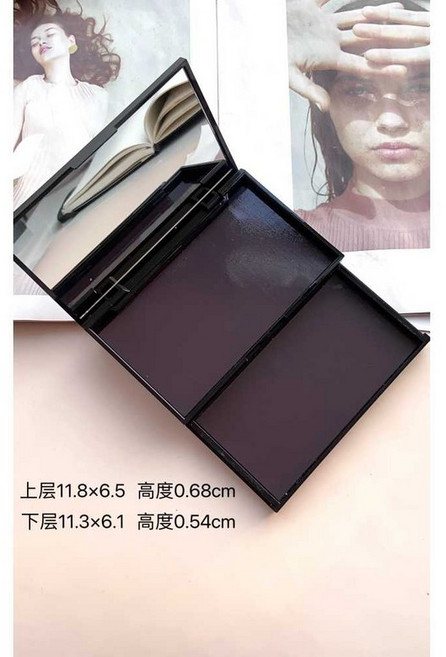 섀도우 공용기 팔레트 케이스 소분 공병 아이섀도 DIY 립스틱, 거울이있는이중자석상자+철조각20개포함, 1개