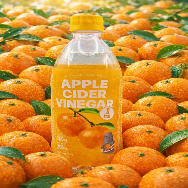 클룹 애사비소다 제주감귤 제로음료, 24개, 500ml