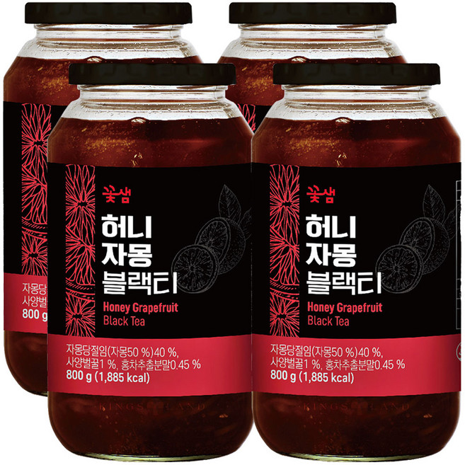 꽃샘 허니 자몽블랙티, 4개, 800g, 1개입
