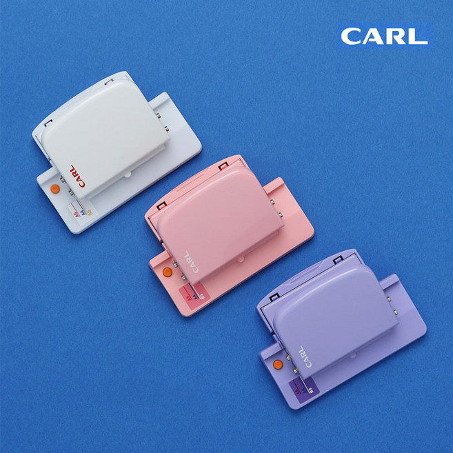 CARL 6공펀치 미니 타공기 30공 펀치기, 퍼플