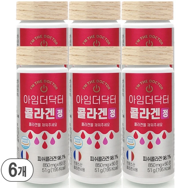 아임더닥터 콜라겐정, 60정, 6개 - 쿠팡