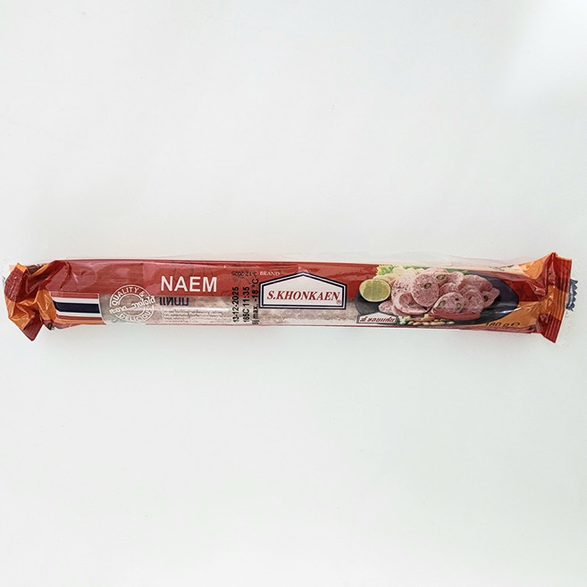 NAEM THAI SAUSAGE 넴 발효 소시지 Original recipe S.KHONKAEN, 1개, 180g
