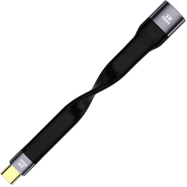 USB-C 4.0 數據線 支援 40Gbps 100W 充電, 1個, C公轉A母軟線10GB