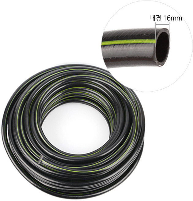 다이모공구 360도 회전 삼각대 스프링클러 쿨러 농업용 원예용 조경 스프링클러용품, 3.호스, 3-7 흑편사16mm 10M+호스밴드 1개, 1개, 검정