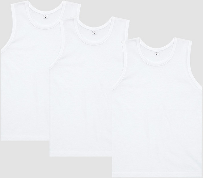 수아팜 아동 베이직 코튼 런닝 3매