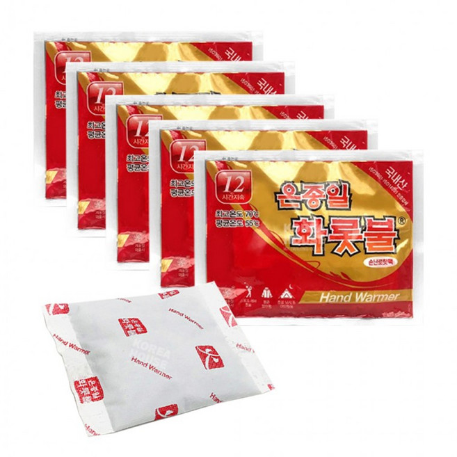 올덴 프리미엄 화롯불 핫팩 중형 5입, 1개