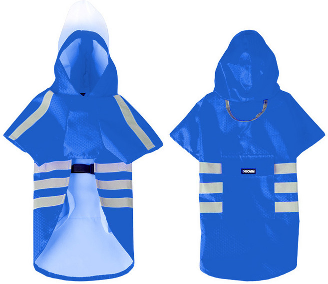 스타일닥터 반려동물 외출 우비 강아지 방수 망토, 1개, 블루