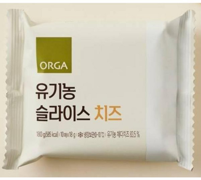 ORGA 유기농 슬라이스 치즈, 17개, 18g