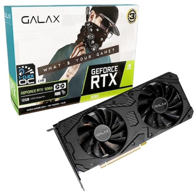 갤럭시 지포스 그래픽카드 RTX 3060 D6 12GB LHR