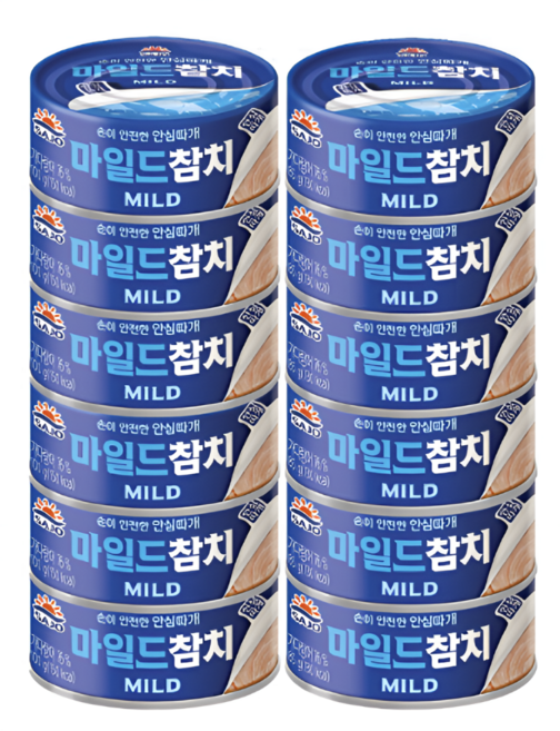 사조 마일드 참치 총 12입 100g x 6캔 + 85g x 6캔, 12개