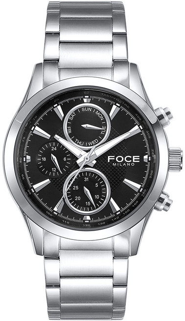 포체밀라노 남성용 크로노그래프 메탈/가죽 손목시계