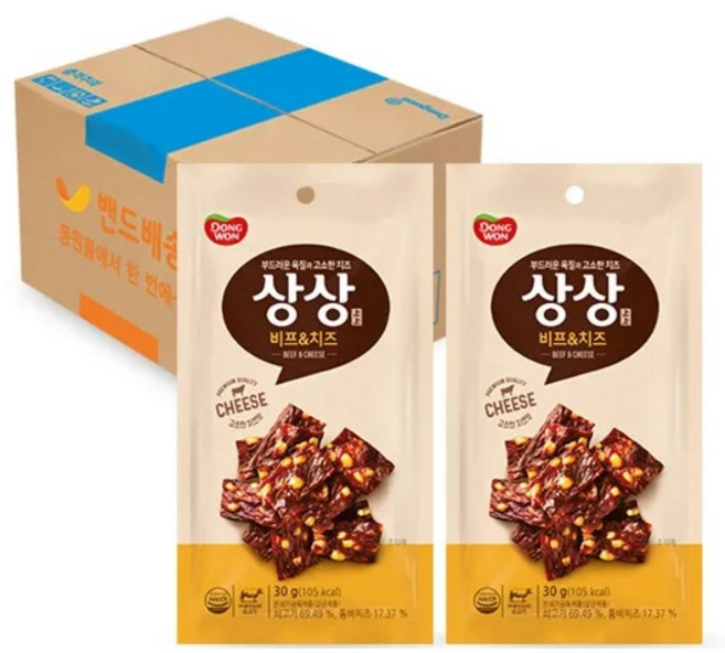 동원 상상육포 비프앤치즈, 30g, 30개
