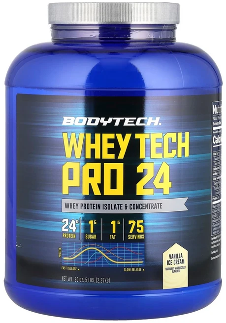 바디텍 웨이테크프로24 바닐라아이스크림맛 2.27kg BDT-02541, 2267 g, 1개 - 쿠팡