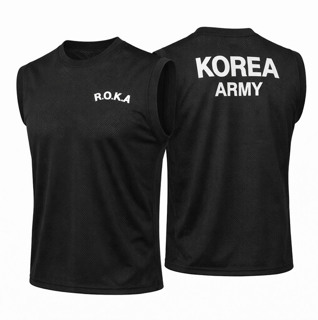 아소트 남녀공용 로카 기능성 나시 코리아 아미 ROKA 스포츠 쿨 나시티 빅사이즈