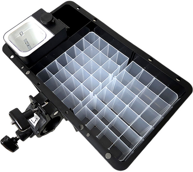 MJ피닉스 48구 선상 거치대 선반 낚시 태클박스 트레이 에기꽂이 바구니, 1개, 블랙